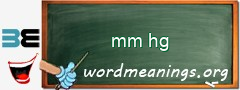 WordMeaning blackboard for mm hg